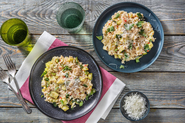 Risotto à la courgette et à la mozzarella