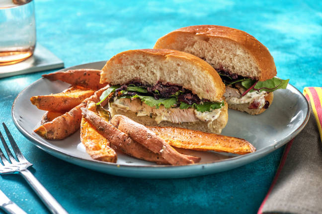 Herby Turkey Sandwich and Cherry Sauce