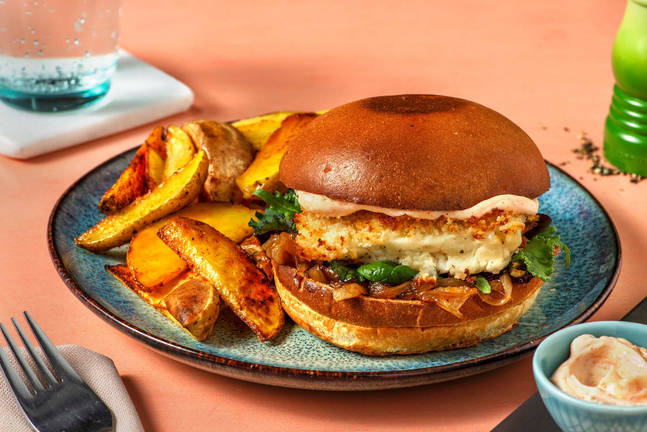Crumb-Coated Halloumi Sandwiches