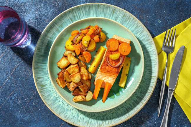 Buitenaardse honing-mosterd zalm