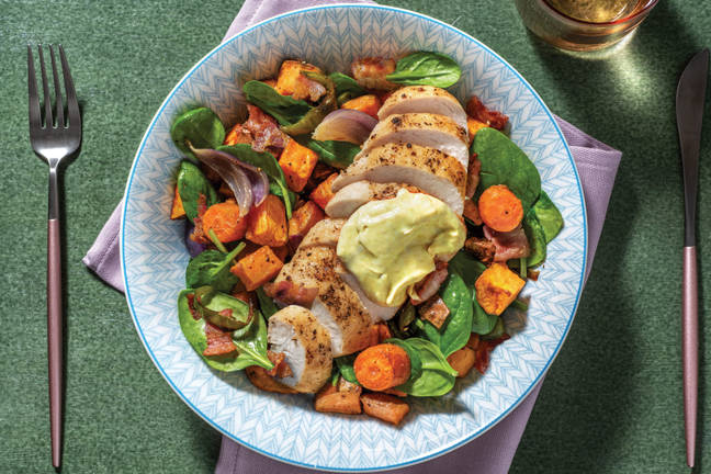 Seared Chicken & Bacon Roast Veggies