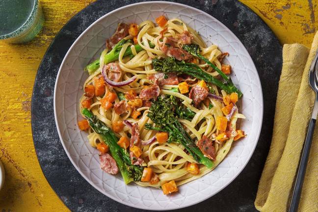 Serrano Ham and Butternut Linguine