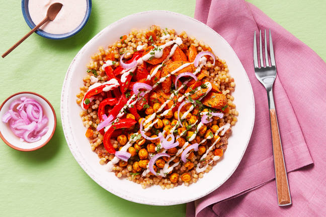 Shawarma Chickpea Couscous Bowls