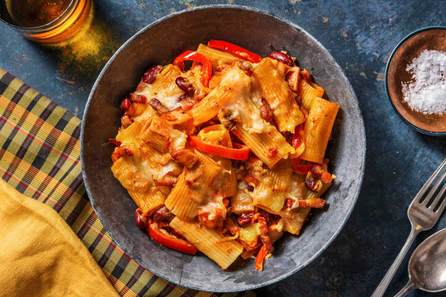 Smokey Banger Pasta Bake