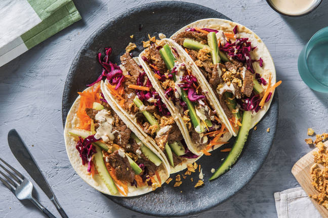 Speedy Asian Beef Tacos