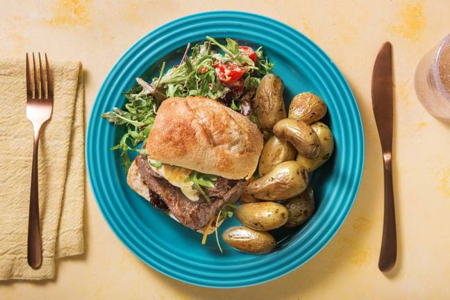 Minute Steak Ciabatta with Fried Potatoes