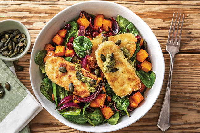 Sweet Mustard Crumbed Haloumi