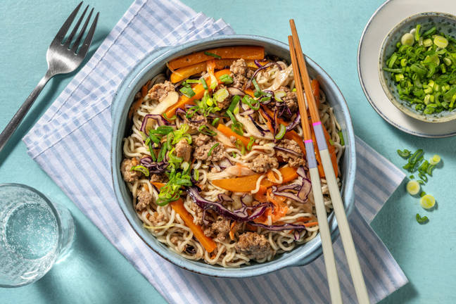 Sweet-Savoury Beef and Pork Noodles