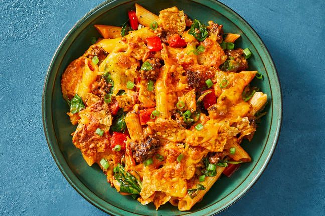 Creamy Southwest Beef Pasta Bake