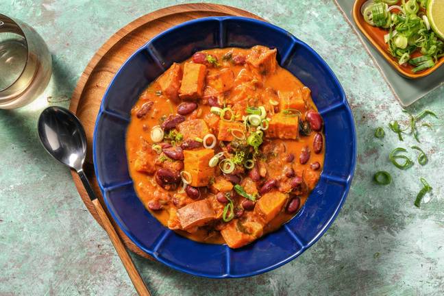 Zoete-aardappelsoep met kokosmelk