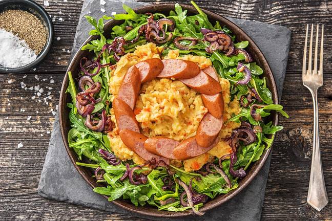 Zoete hutspot met rookworst