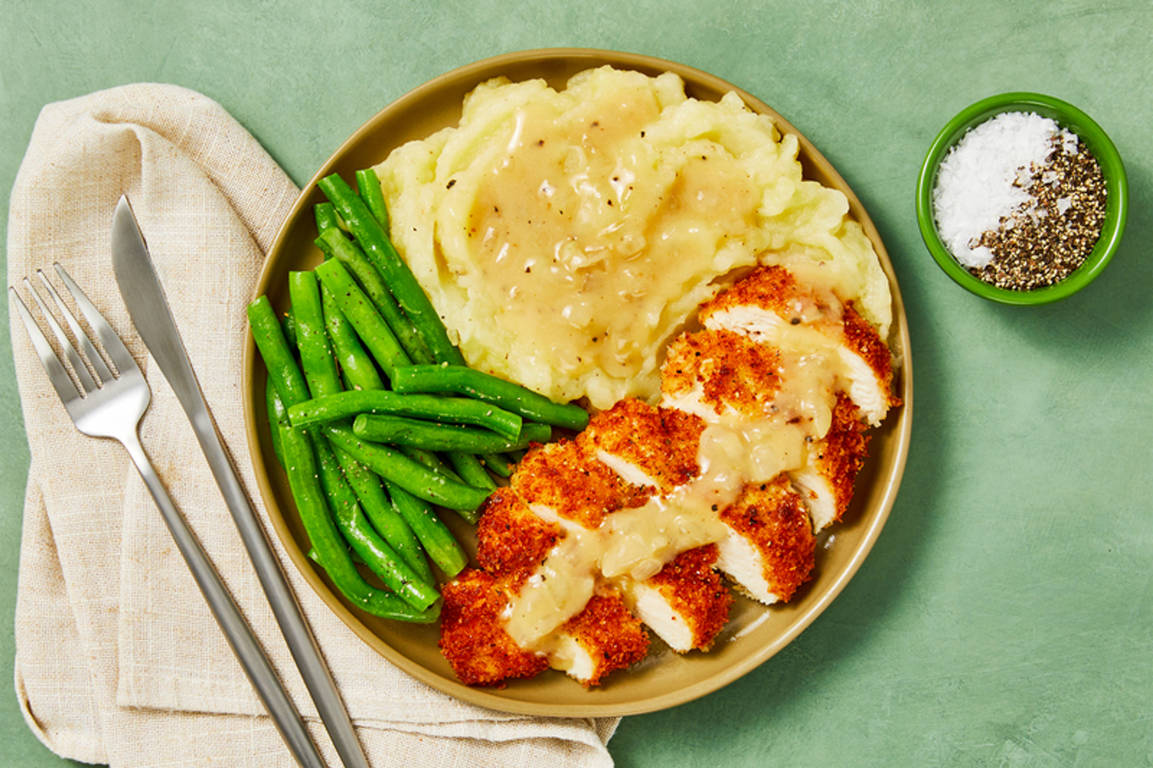 Escalopes de poulet panées