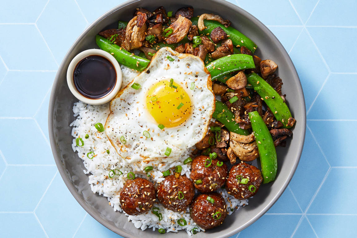 Honey-Garlic-and-Gochujang-Glazed  Bison Meatballs