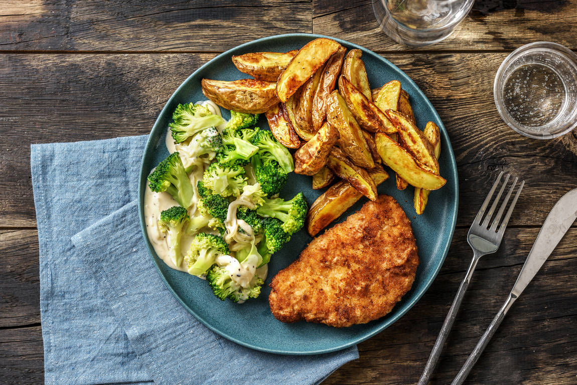 Schnitzel mit Zwiebel-Kampot-Pfeffer-Soße