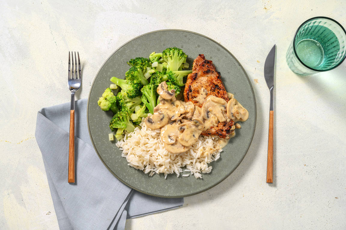 Kipfilet in champignonroomsaus