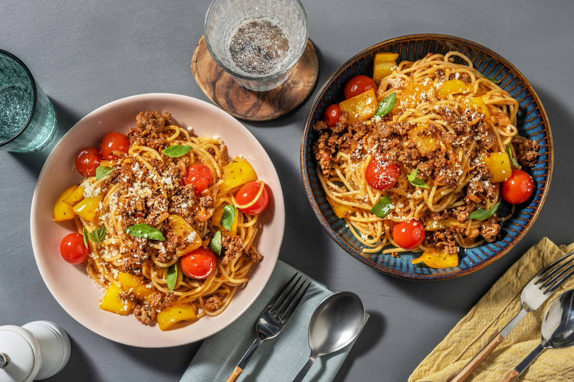 Arrabiata på blandfärs