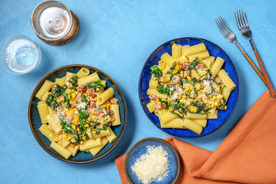 Speedy Creamy Chorizo and Sweetcorn Pasta