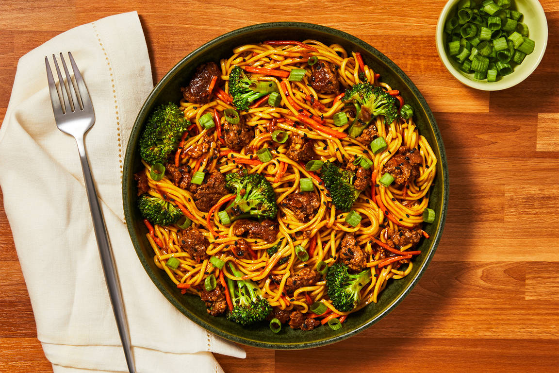 Sesame Beef Chow Mein