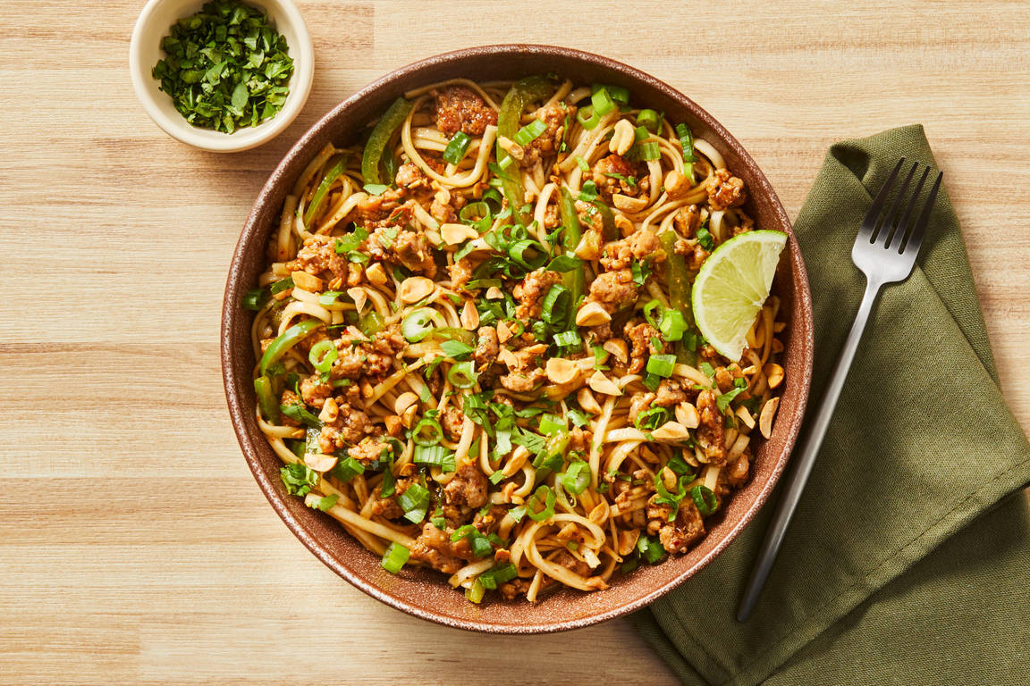 Sweet & Spicy Pork Noodle Stir-Fry