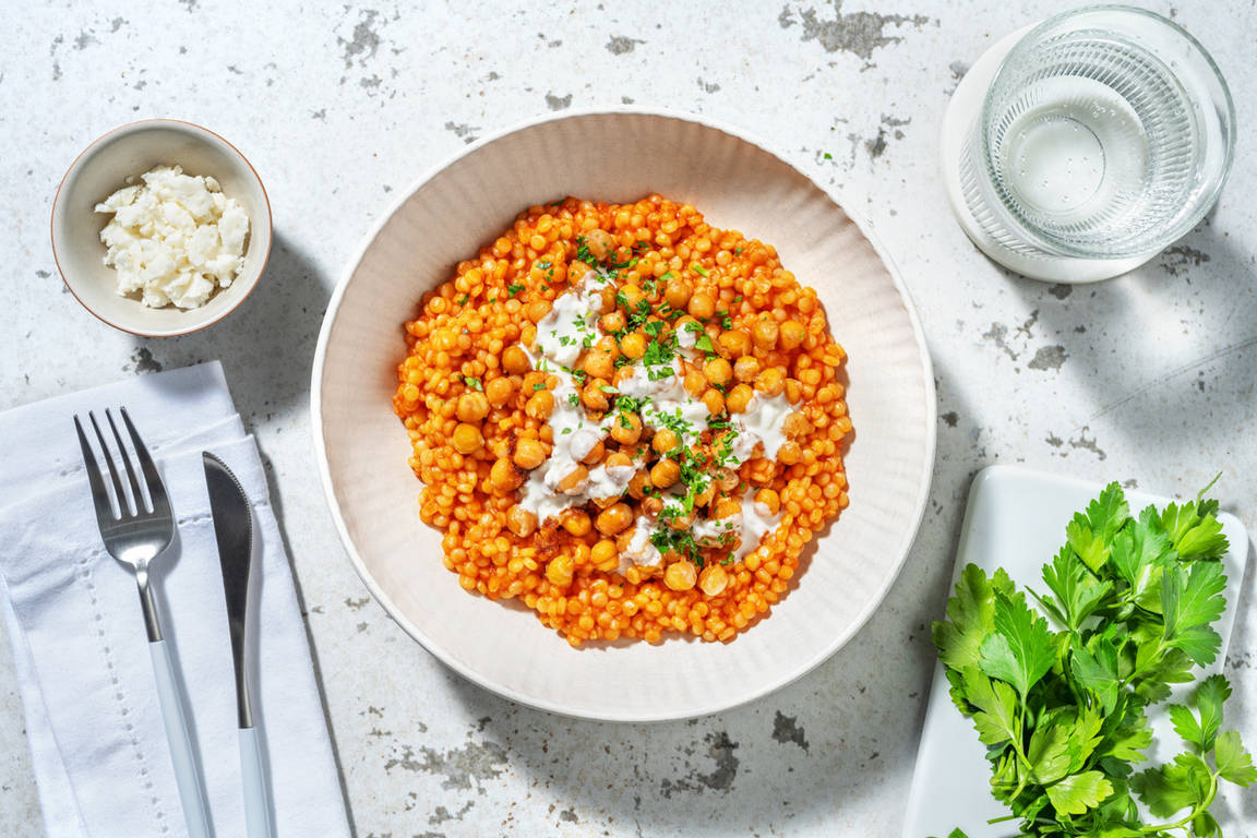 Couscous perlato 'Ras El Hanout' al caprino