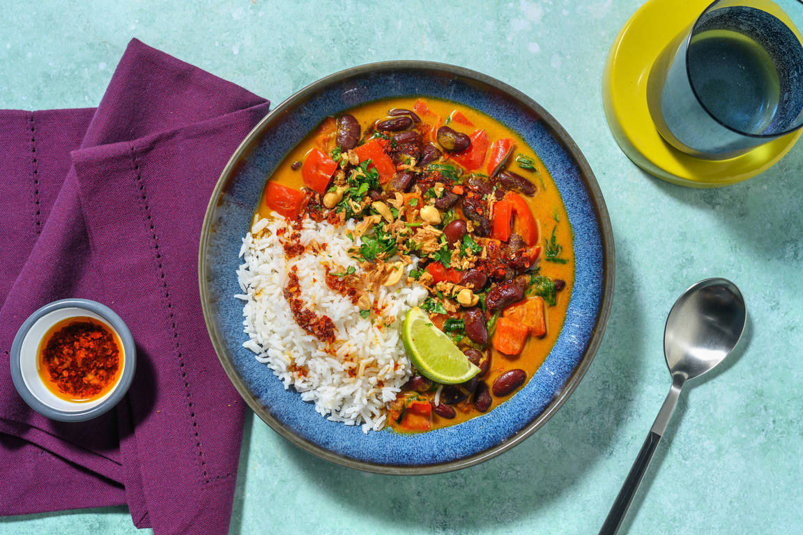 Mild thailändsk böncurry