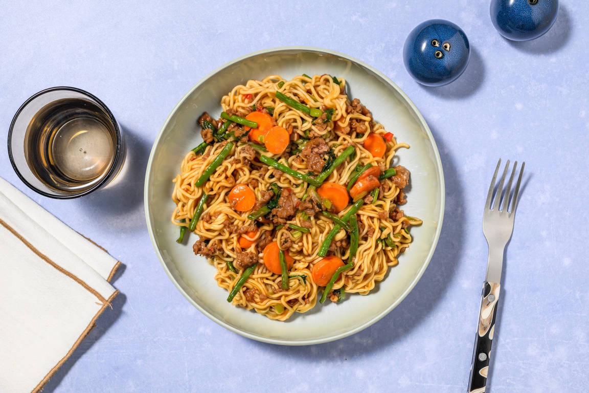 Umami Beef & Green Bean Noodle Stir-Fry