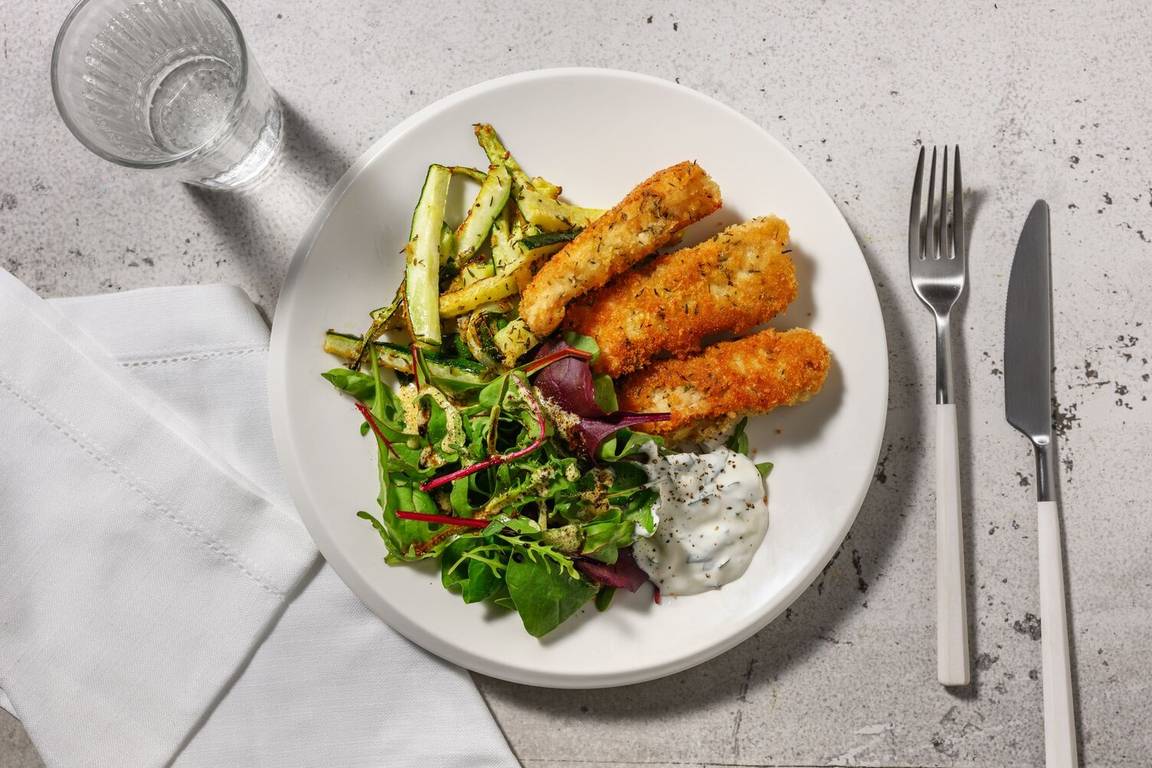 Tenders de poisson & ravigote pleine de peps