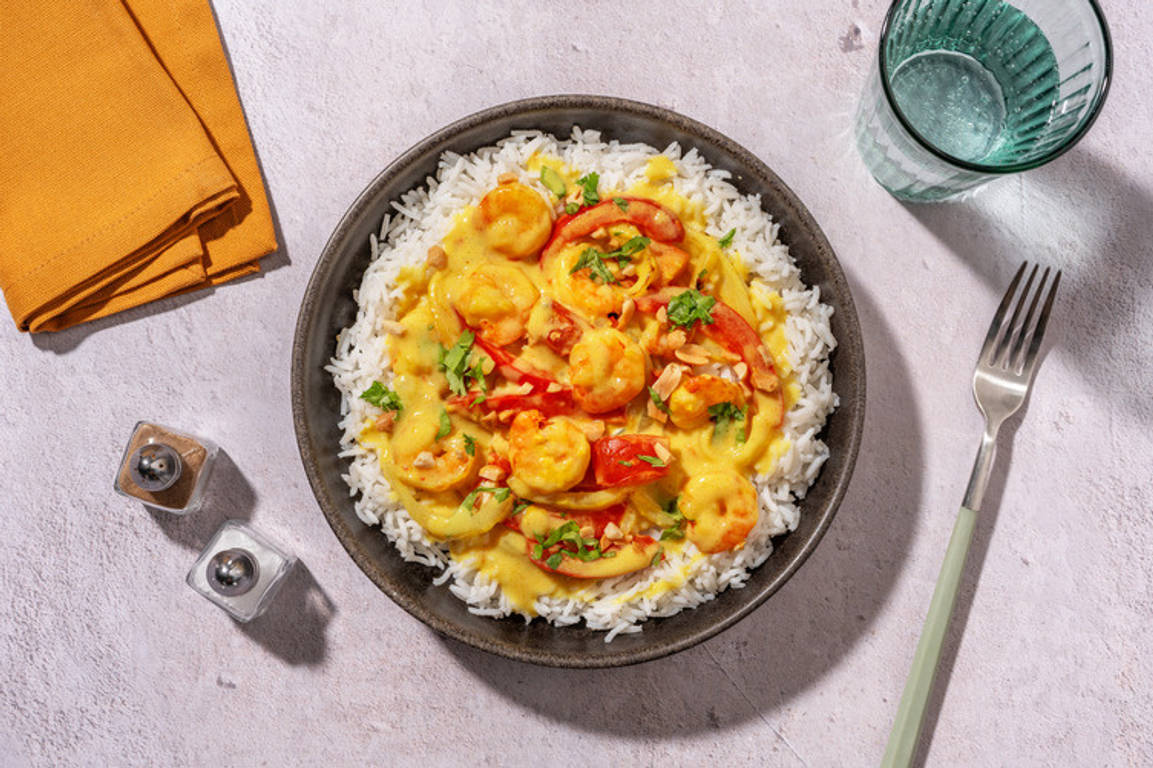 Curry de crevettes facile en sauce coco