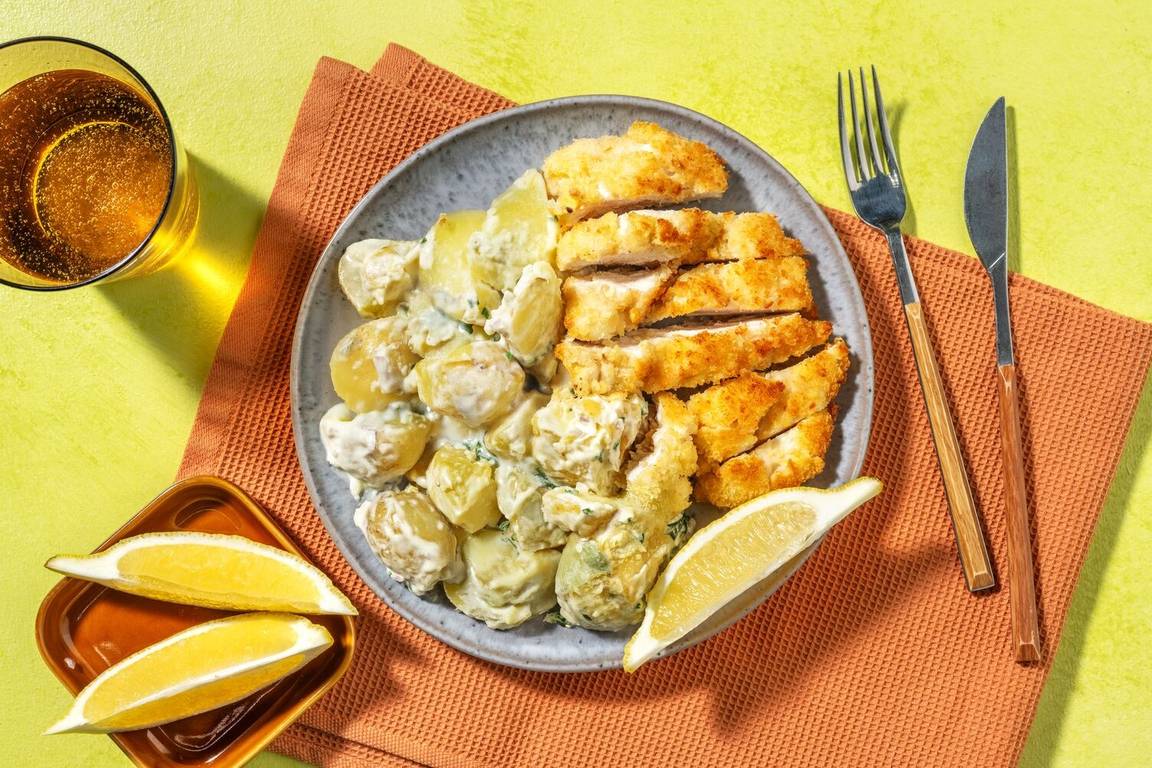 Gyllenstekt kycklingschnitzel