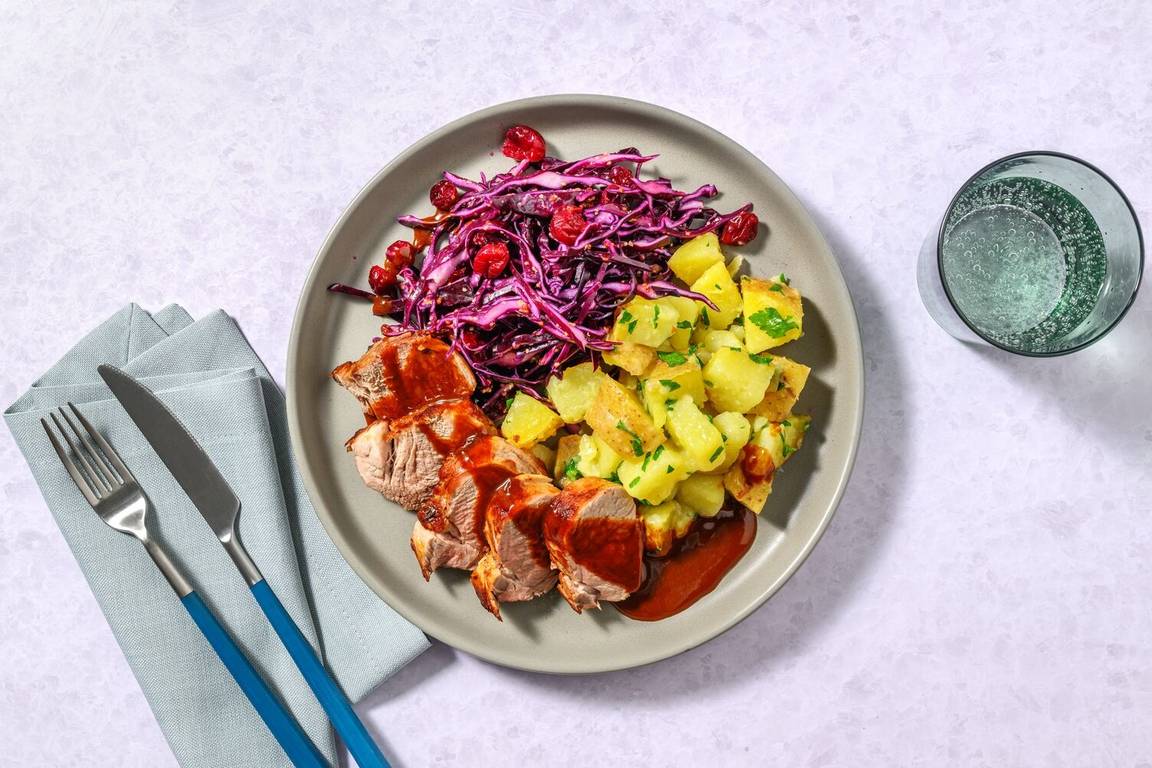 Svinefilet i brun saus