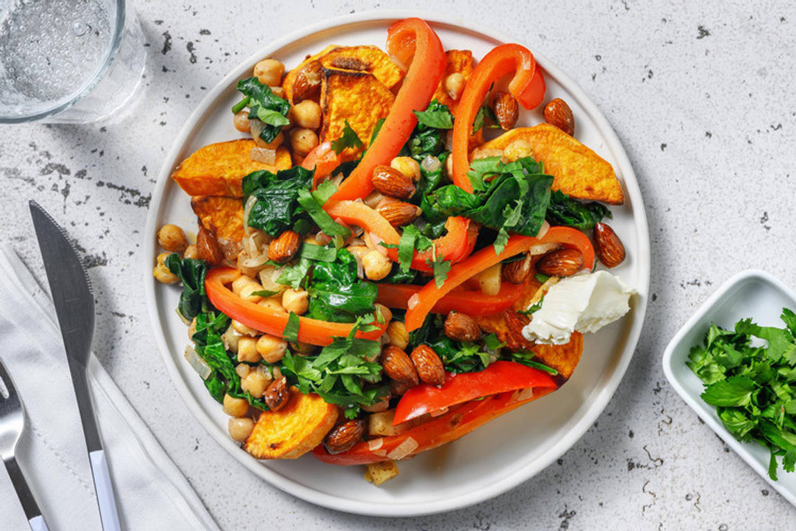 Patate douce garnie à l'orientale