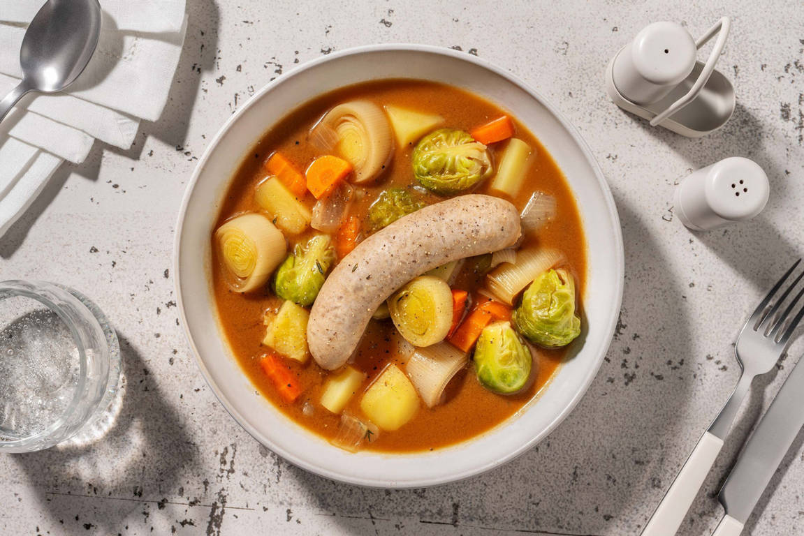 Hochepot et saucisse fermière