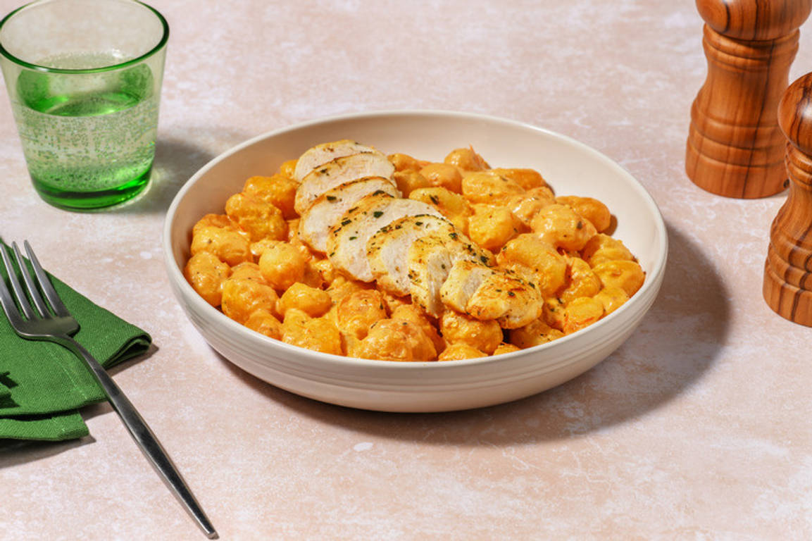 Gnocchis con pollo a la italiana