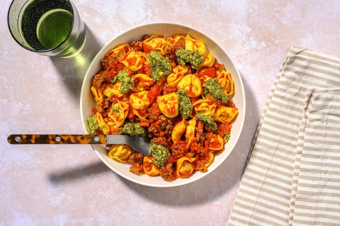 Tortelloni- og kjøttdeigsgryte