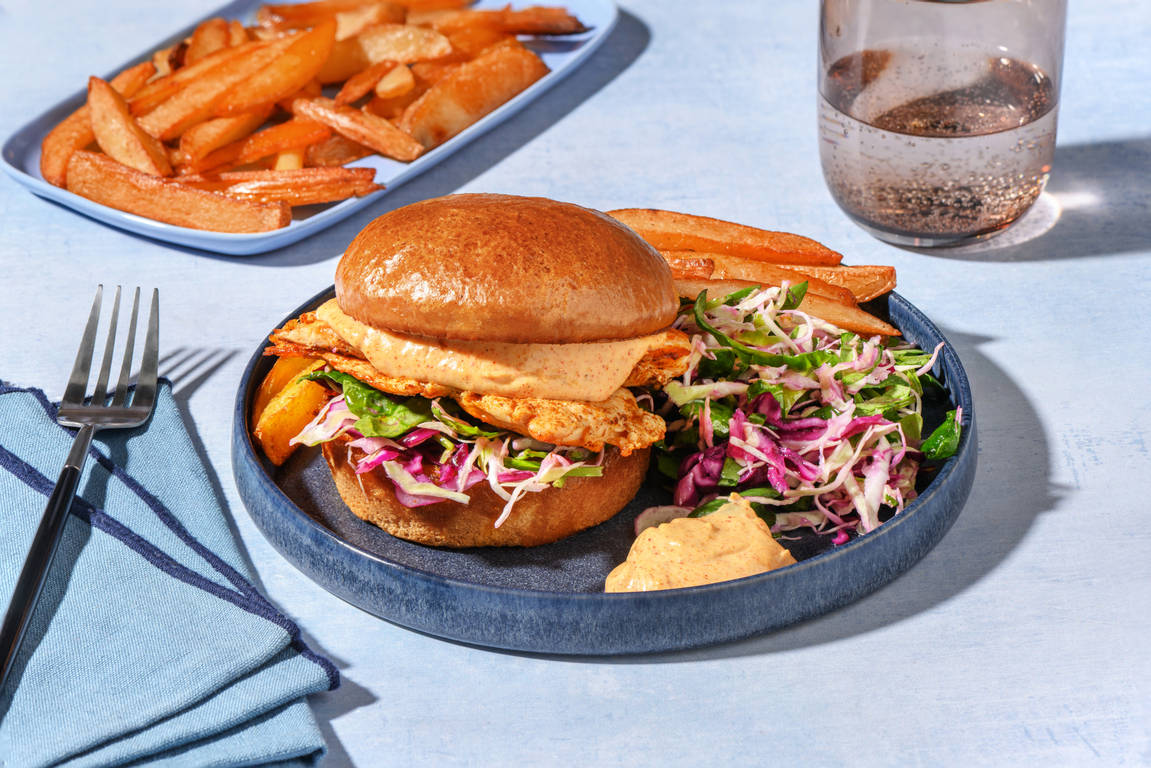 Southern-Spiced Chicken & Slaw Burger