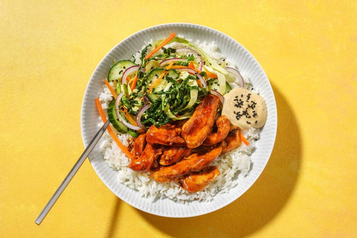 Rask japansk kylling teryaki-bowl