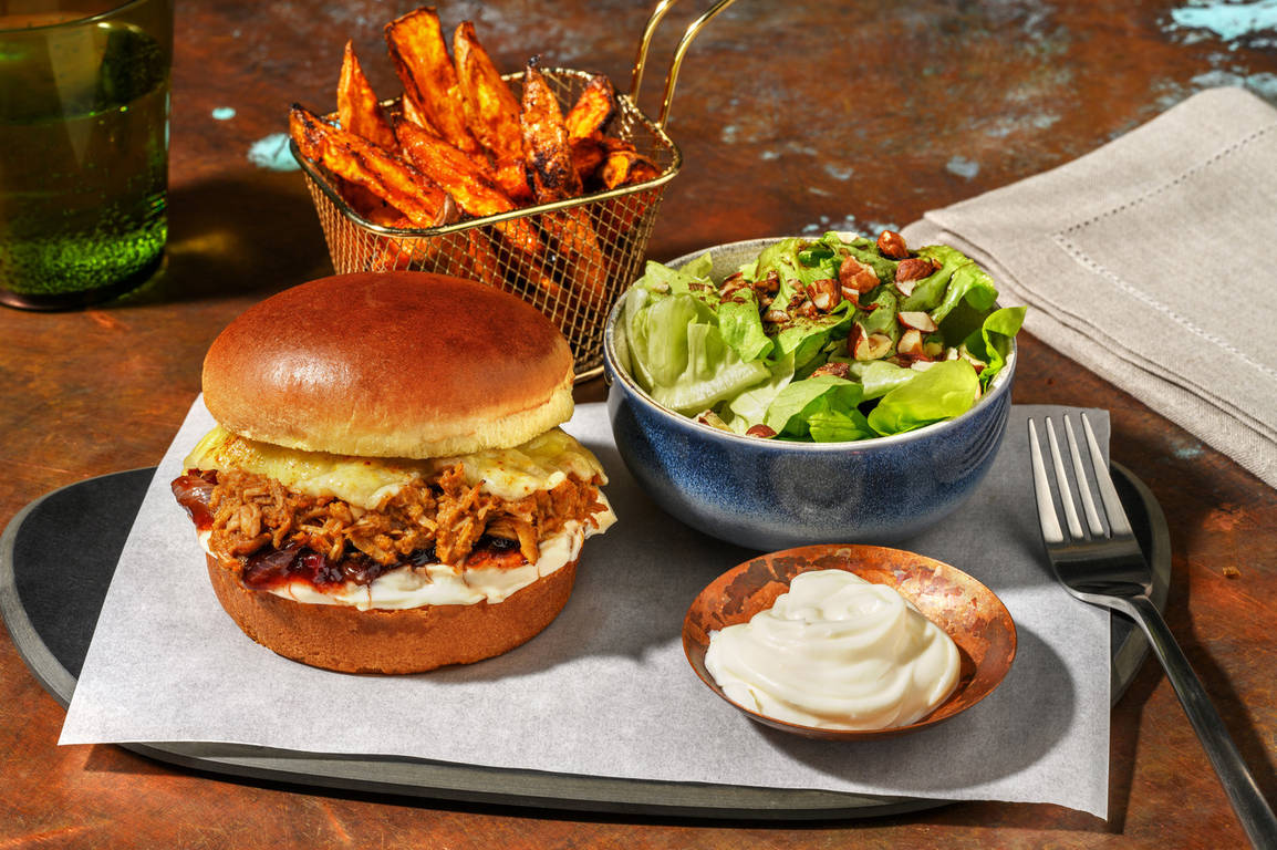 Cranberry and Pulled Pork Burger