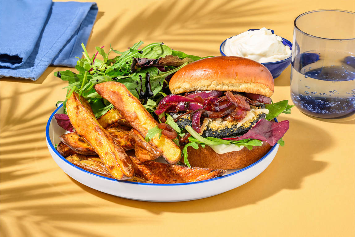 Burger de portobello glacé au balsamique