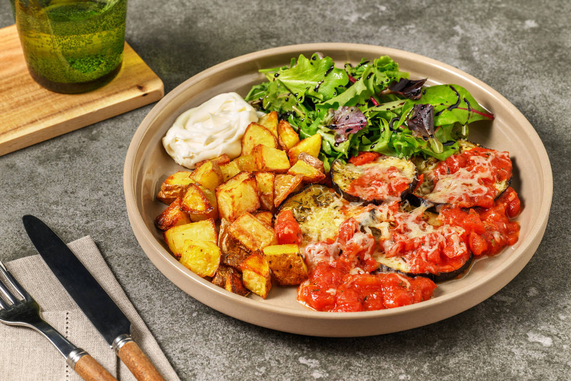 Aubergine Parmigiana Style Traybake