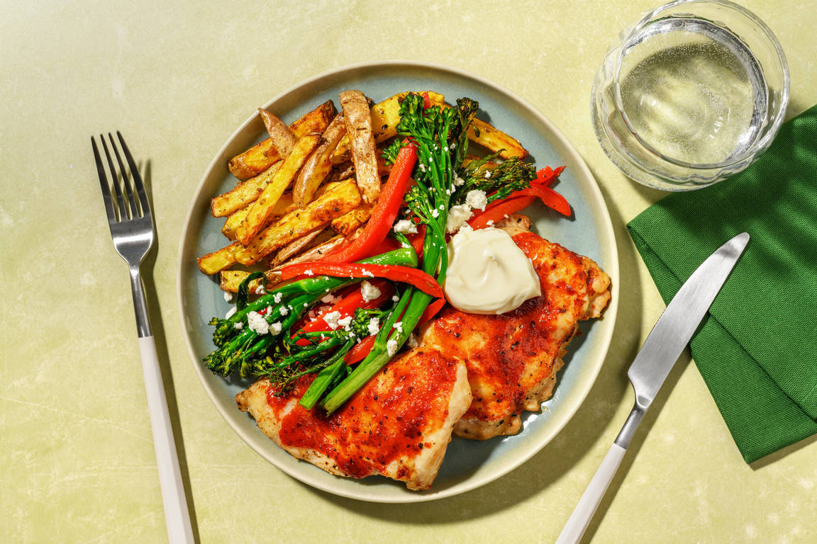 Honey Harissa Chicken Traybake