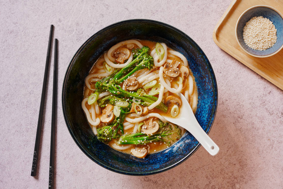 [UMAMI] Sopp og udonnudler i kremet misosaus