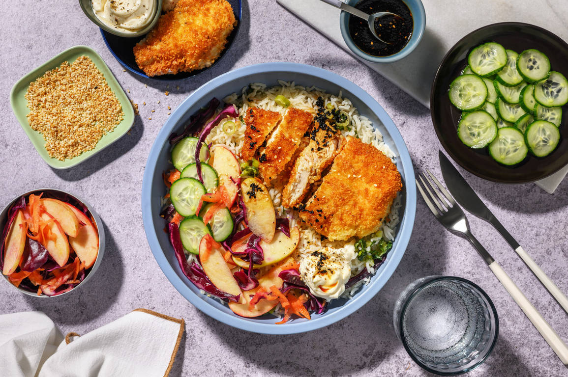 Sprød asiatisk kyllingebowl