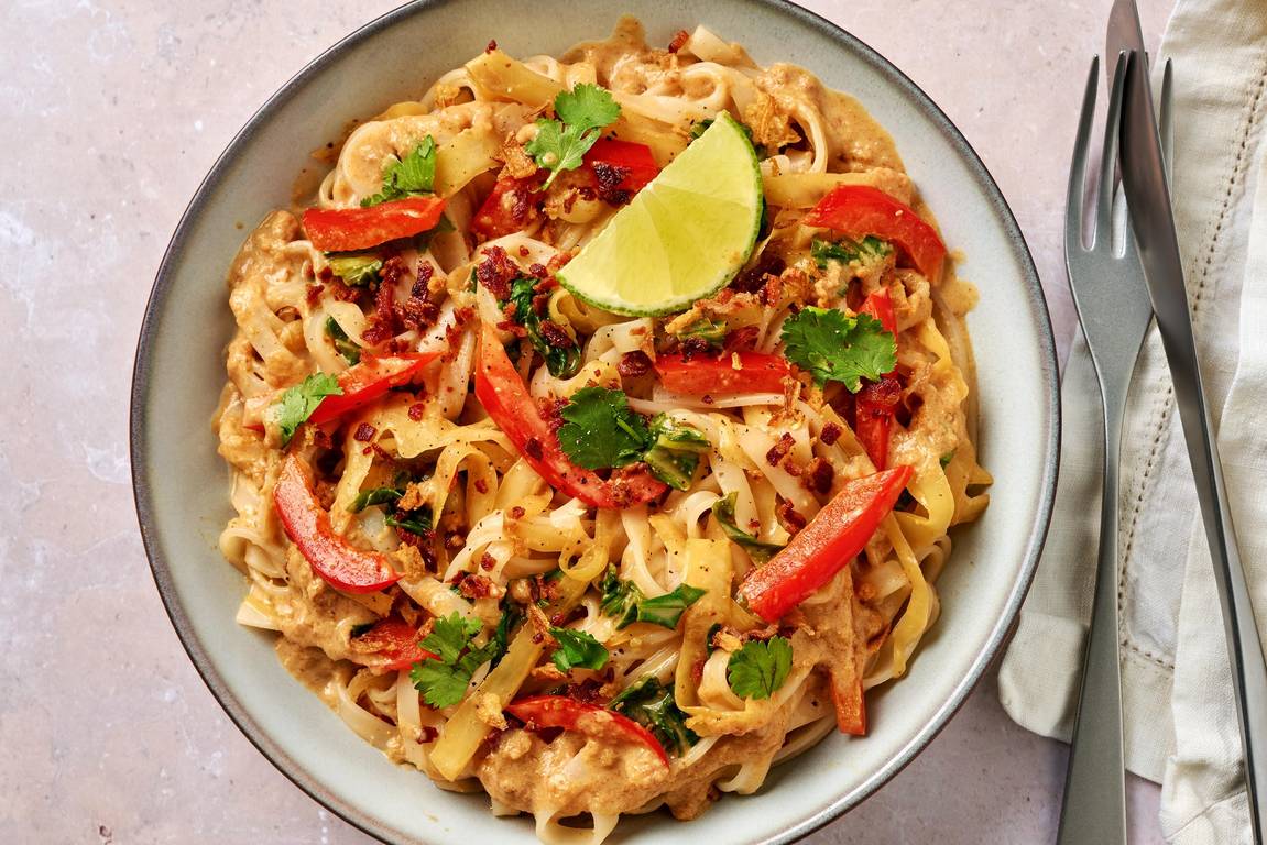 Thai Bacon-and-Veggie Rice Noodles