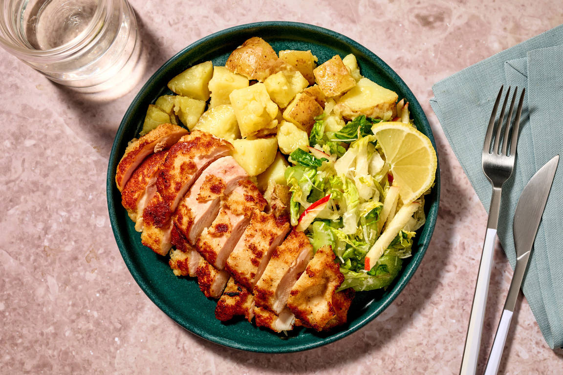 Homestyle Crumbed Chicken & Caesar Salad