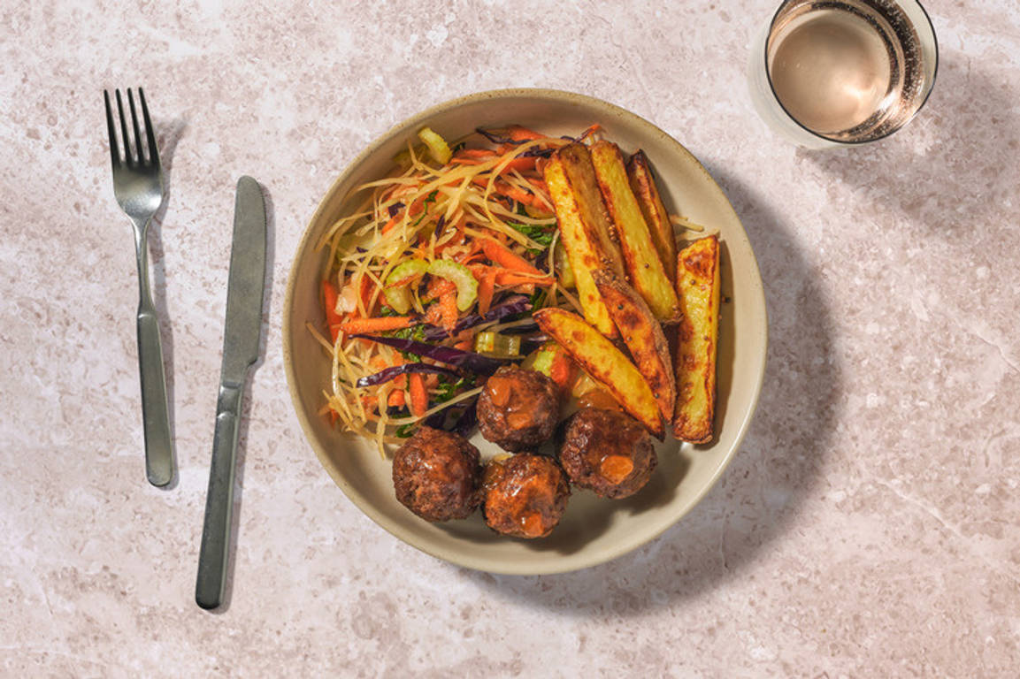 Sticky Apricot & Spiced Beef Meatballs