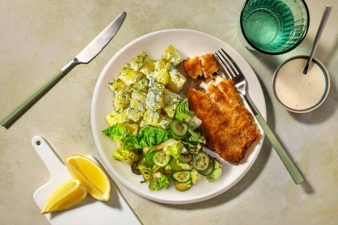 Easy Crumbed John Dory & Creamy Potatoes
