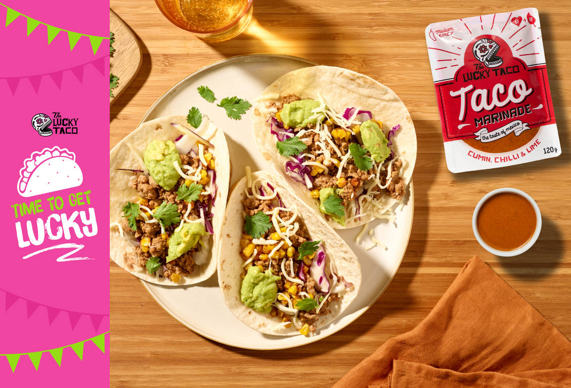 Cheesy Beef-Pork & Mashed Avo Tacos