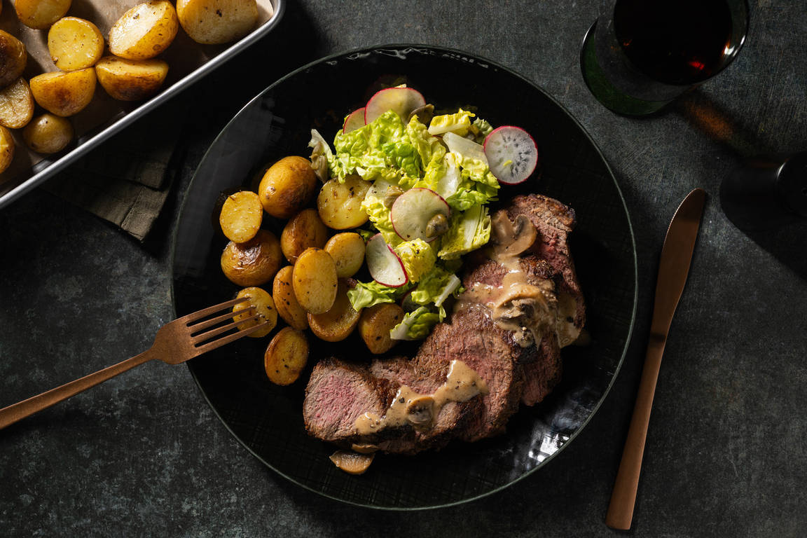 Provençal Roast Beef & Mushroom Gravy