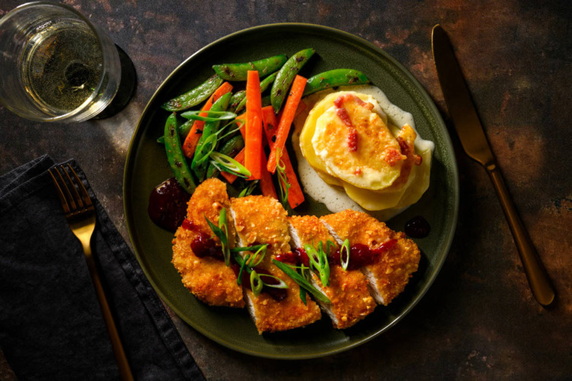 Hazelnut Crusted Turkey and Cranberry Sauce