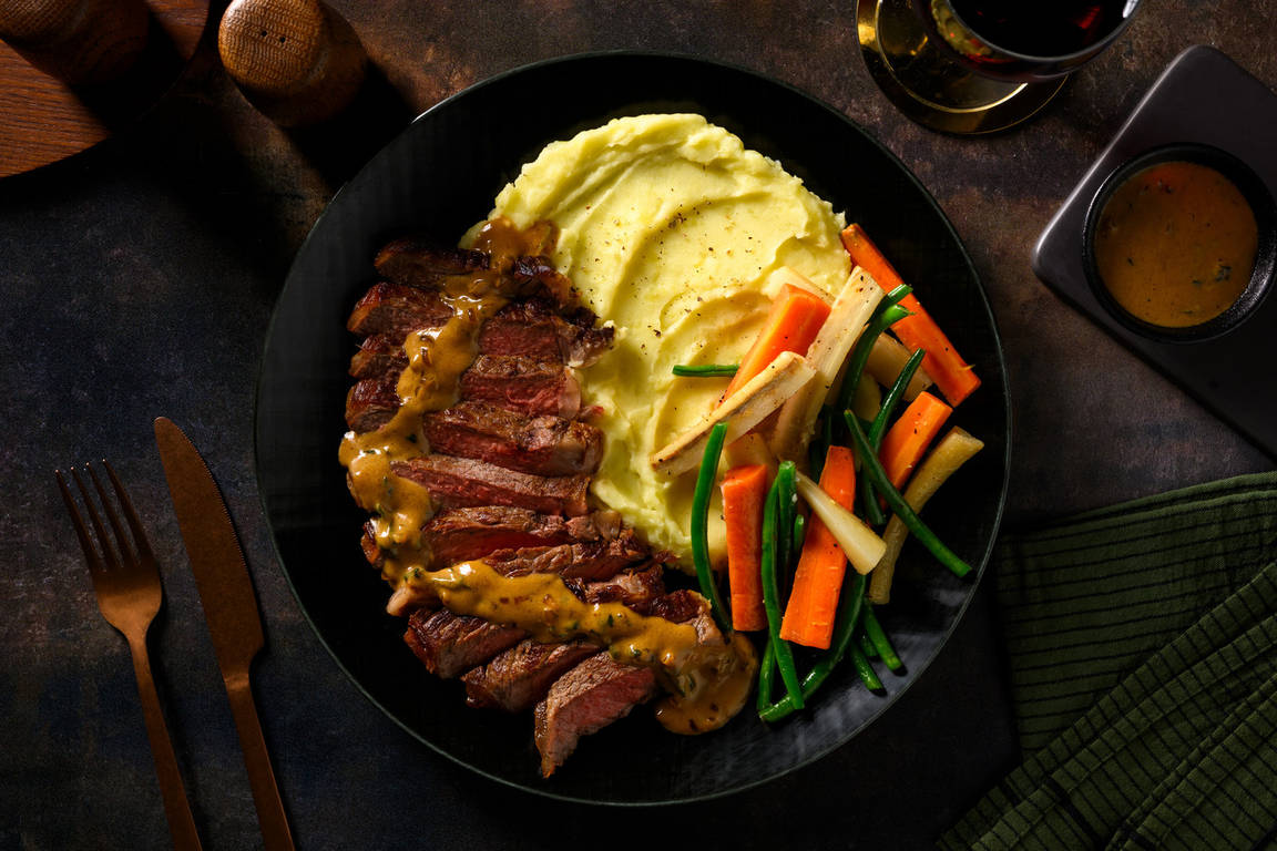 Irish Sirloin Steak and Balsamic Sage Sauce